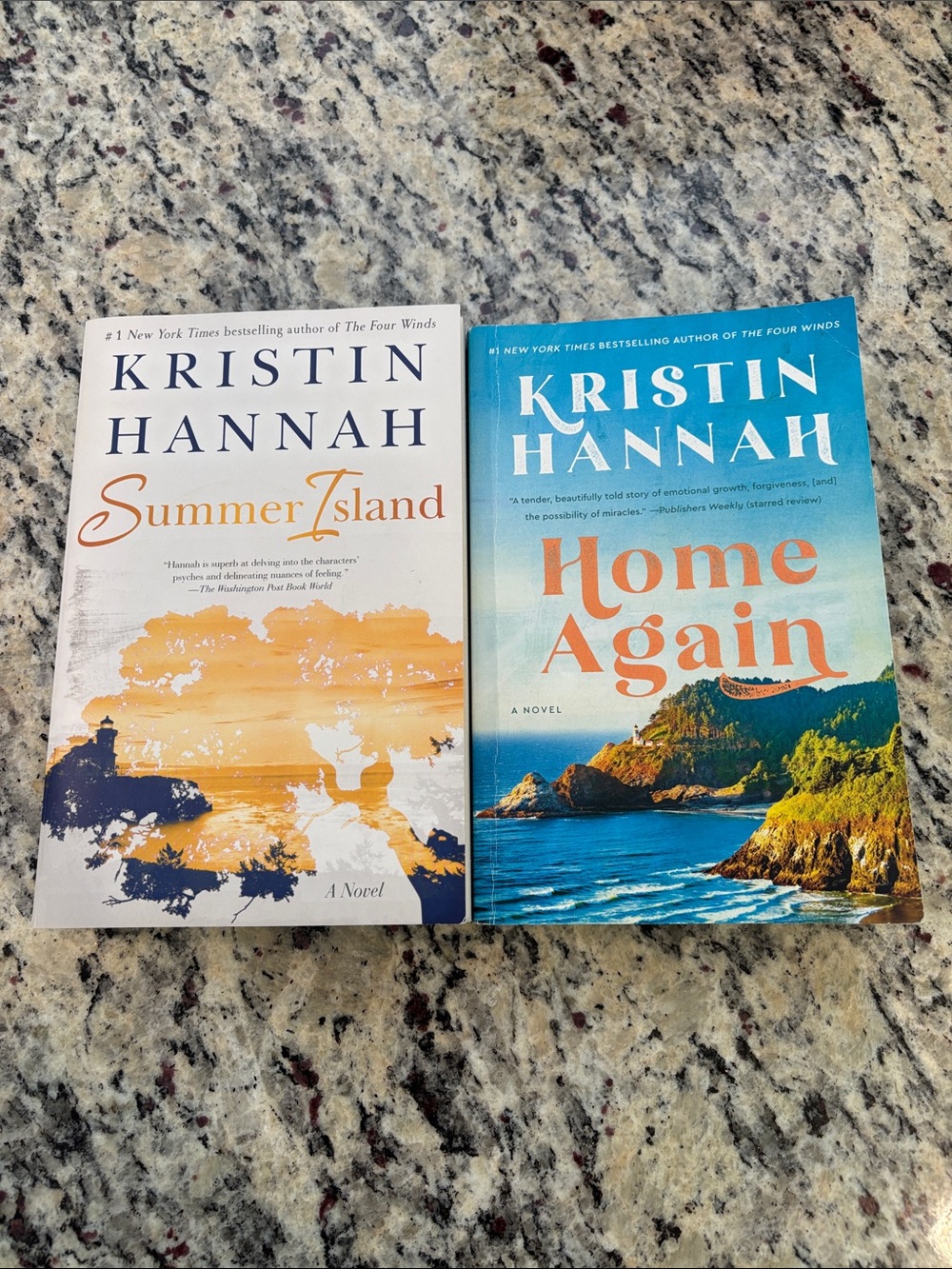 Kristen Hannah set of 2 books 
Summer Island and Home Again